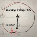 12V classic yard lamp----with resistor