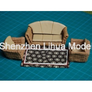 cane chair 01---1:25 scale rattan chair Architectural mode 