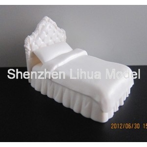 ABS single Euro bed---1:20 1:25 Architectural mode bed furniture 