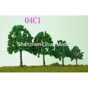 scenery tree 04C---dark green scale plastic tree 