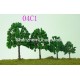 scenery tree 04C---dark green scale plastic tree 