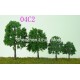 scenery tree 04C---dark green scale plastic tree 