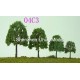 scenery tree 04C---dark green scale plastic tree 