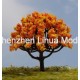 flower tree 01G---plastic model scale miniature color tree