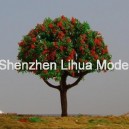 flower tree 01H---plastic model scale miniature color tree