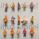 1:200 Z scale mixed figures--for architectural model building