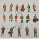 1:87 HO scale standing boutique figures---for model train