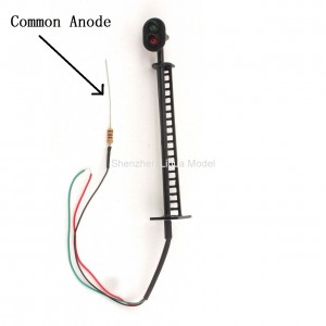 2 aspect signal lamp--with ladder G/R 12V 8cm 6cm 4cm