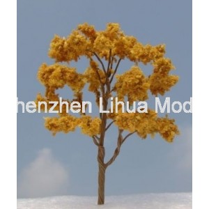 wood color wire tree 02--model train OO HO TT N scale