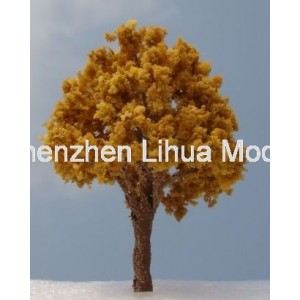 wood color wire tree 09--model train OO HO TT N scale