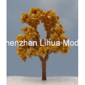 wood color wire tree 11--model train OO HO TT N scale