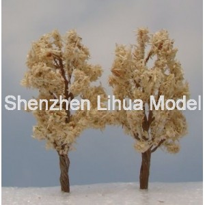 wood flour wire tree 01--model train OO HO TT N scale