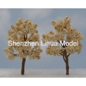 wood flour wire tree 02--model train OO HO TT N scale