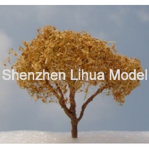 wood flour wire tree 04--model train OO HO TT N scale