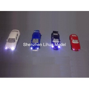 1:75 lighted metal car--6.5cm length