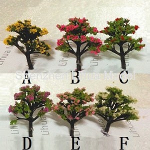 flower tree 03---plastic model scale miniature color tree